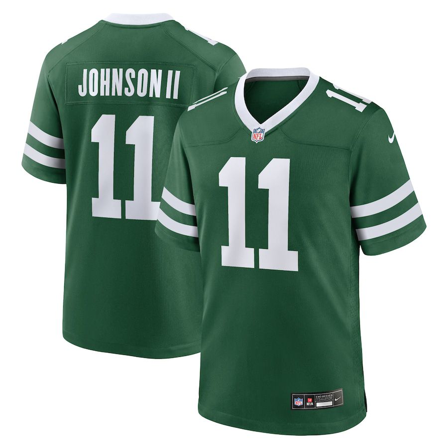 Men New York Jets #11 Jermaine Johnson II Nike Legacy Green Game NFL Jersey->->NFL Jersey